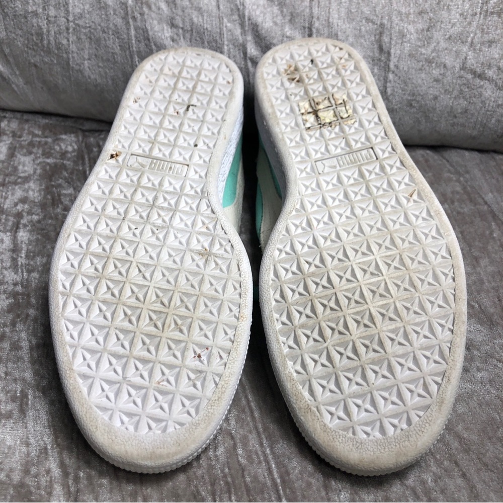 Puma mint green suede sneaker tennis shoe size 9 - Picture 8 of 15